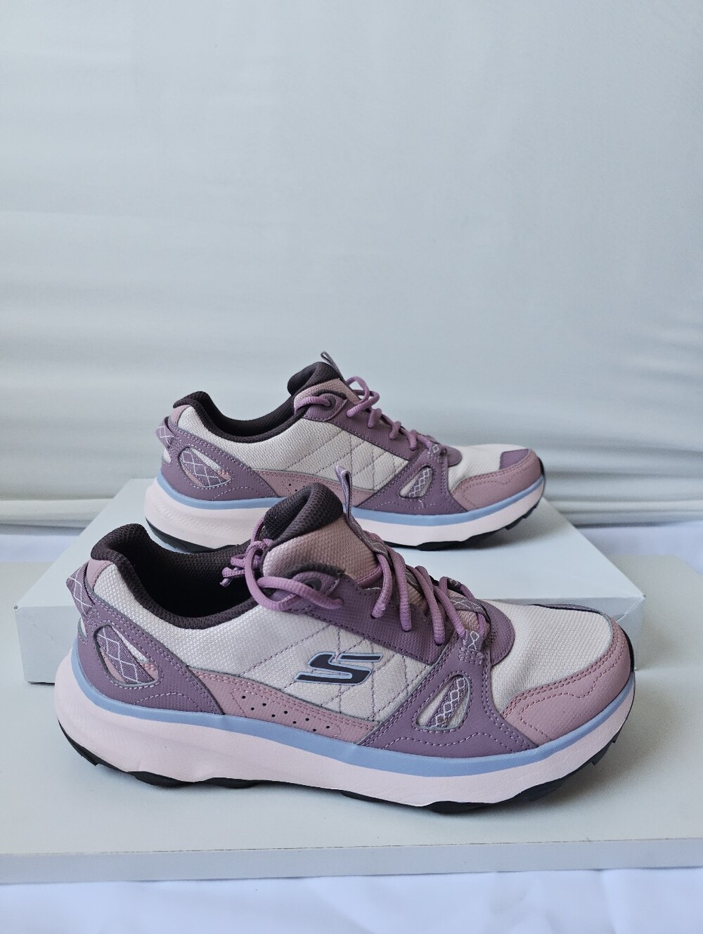 Skechers Ridge Oak Gateway Trail Women's Sneakers - Mauve Pink (Size 9.5